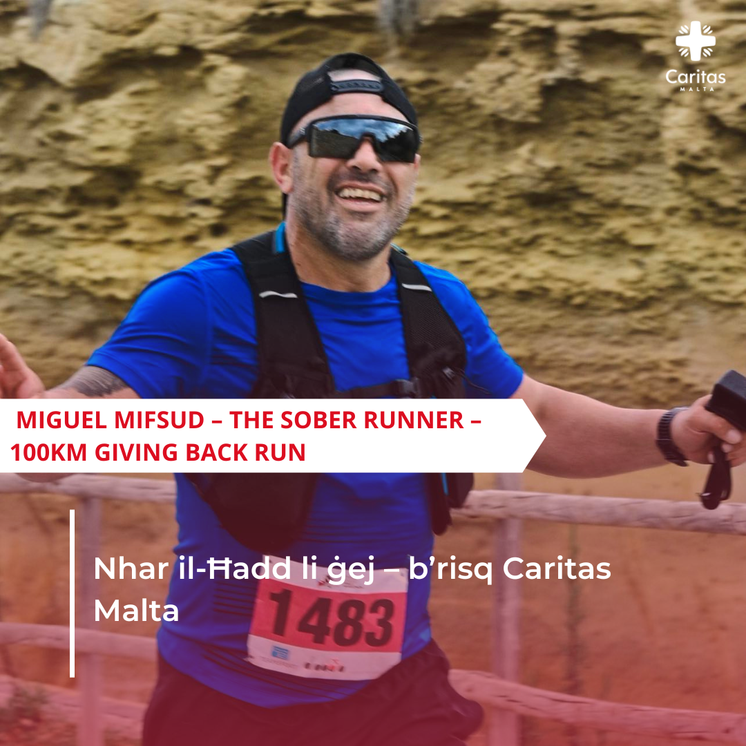 Featured image for “MIGUEL MIFSUD – THE SOBER RUNNER – 100KM GIVING BACK RUN Nhar il-Ħadd li ġej – b’risq Caritas Malta”